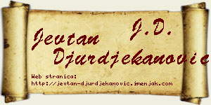 Jevtan Đurđekanović vizit kartica